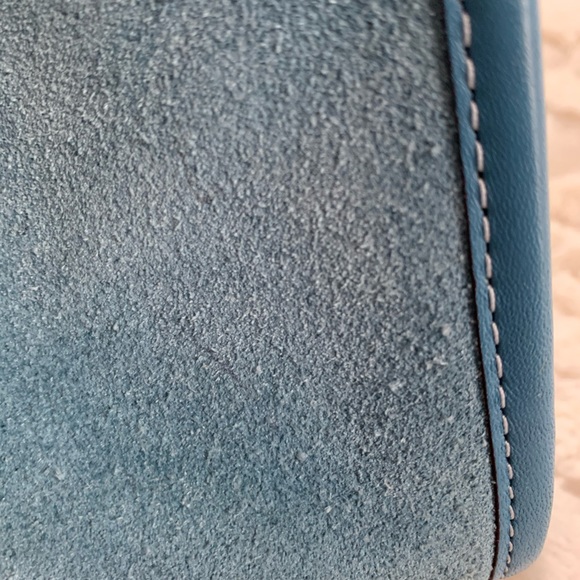 Coach blue chambray suede rogue 25 handbag - Picture 4 of 8